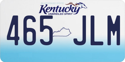 KY license plate 465JLM