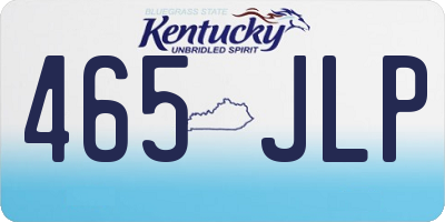 KY license plate 465JLP