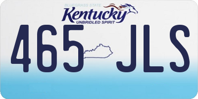 KY license plate 465JLS