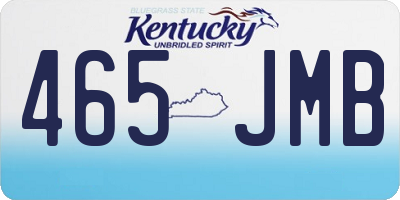 KY license plate 465JMB