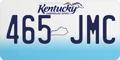KY license plate 465JMC