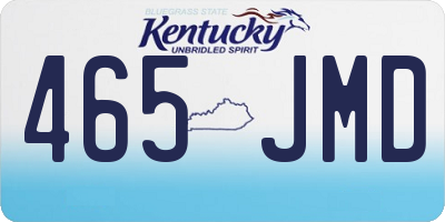 KY license plate 465JMD