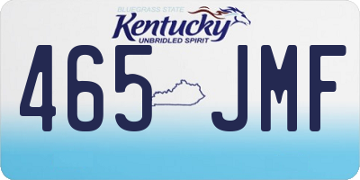 KY license plate 465JMF