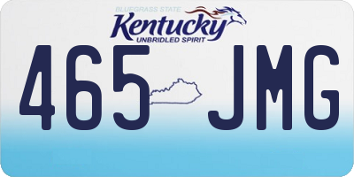 KY license plate 465JMG
