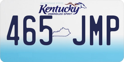 KY license plate 465JMP