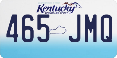 KY license plate 465JMQ