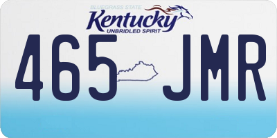 KY license plate 465JMR