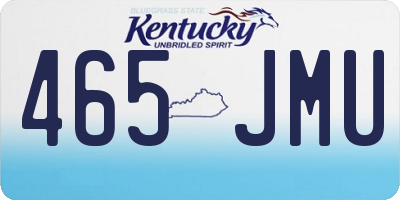 KY license plate 465JMU