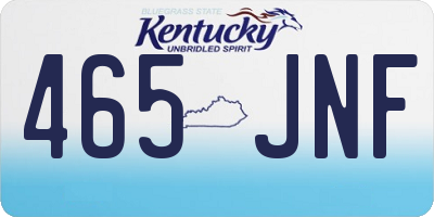 KY license plate 465JNF