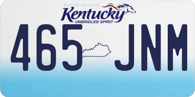 KY license plate 465JNM