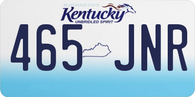 KY license plate 465JNR