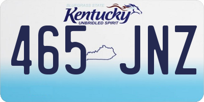 KY license plate 465JNZ