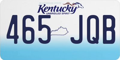 KY license plate 465JQB