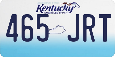 KY license plate 465JRT