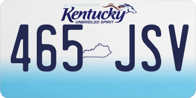KY license plate 465JSV