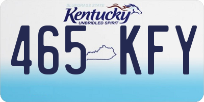 KY license plate 465KFY