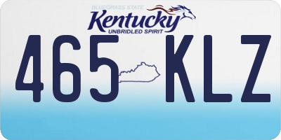 KY license plate 465KLZ
