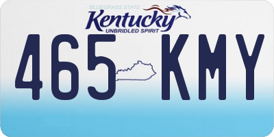KY license plate 465KMY