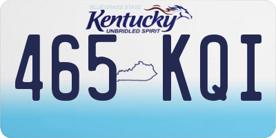 KY license plate 465KQI