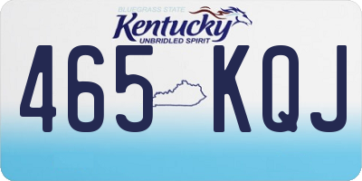 KY license plate 465KQJ