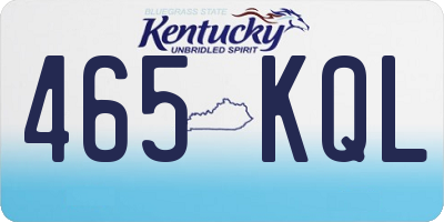 KY license plate 465KQL