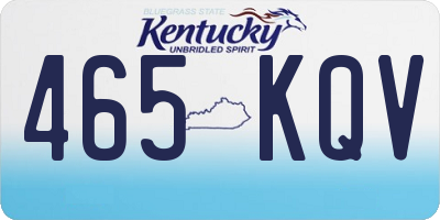 KY license plate 465KQV