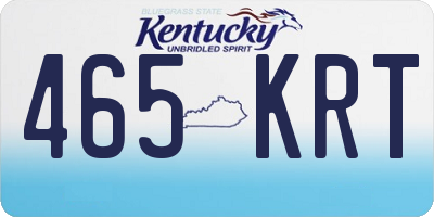 KY license plate 465KRT