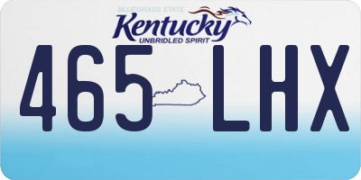 KY license plate 465LHX