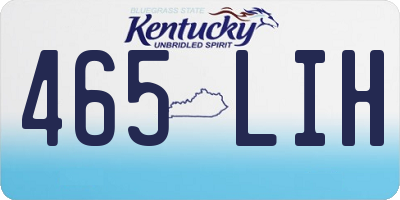 KY license plate 465LIH