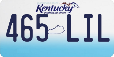 KY license plate 465LIL