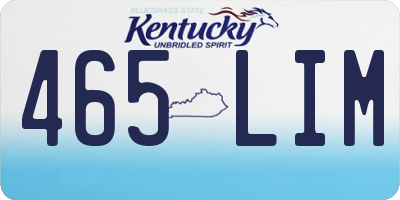 KY license plate 465LIM