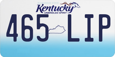 KY license plate 465LIP