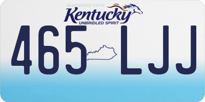 KY license plate 465LJJ