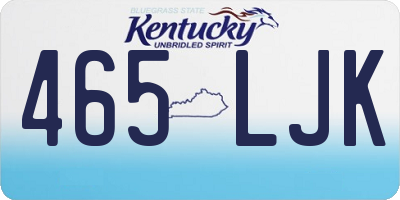 KY license plate 465LJK