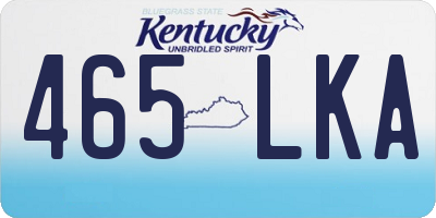 KY license plate 465LKA