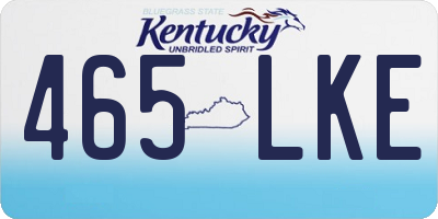 KY license plate 465LKE