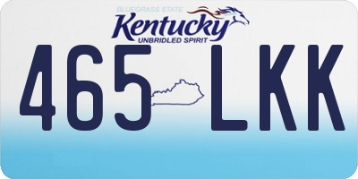 KY license plate 465LKK