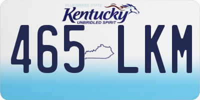 KY license plate 465LKM