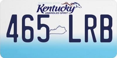 KY license plate 465LRB