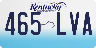 KY license plate 465LVA