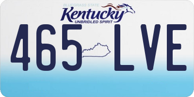 KY license plate 465LVE
