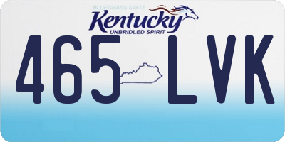KY license plate 465LVK