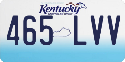KY license plate 465LVV
