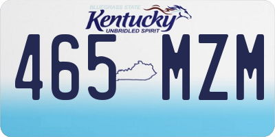 KY license plate 465MZM