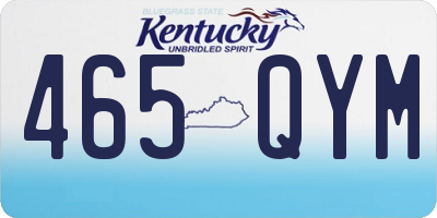 KY license plate 465QYM