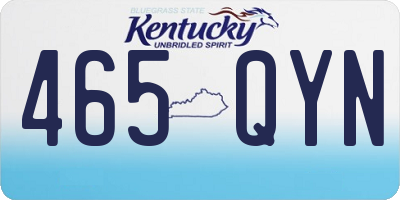 KY license plate 465QYN