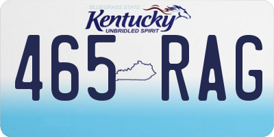KY license plate 465RAG