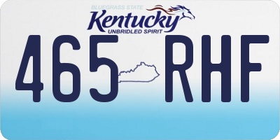 KY license plate 465RHF