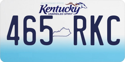 KY license plate 465RKC