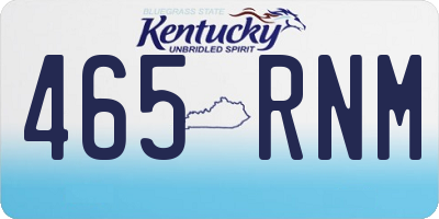 KY license plate 465RNM